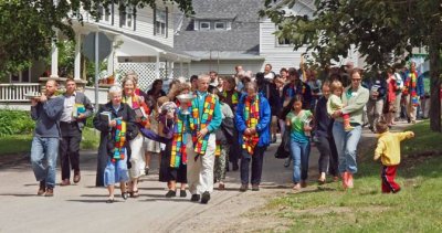 Moving procession to new building, 2009