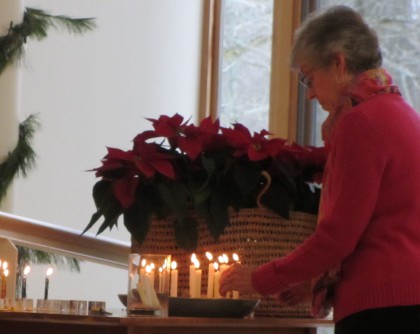 Marnie Wood lighting candle